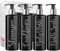 Print Maniacs Mrs Hinch Inspired Black Personalised Pump Bottles Bathroom Kitchen Set Shampoo Conditioner (Grey)