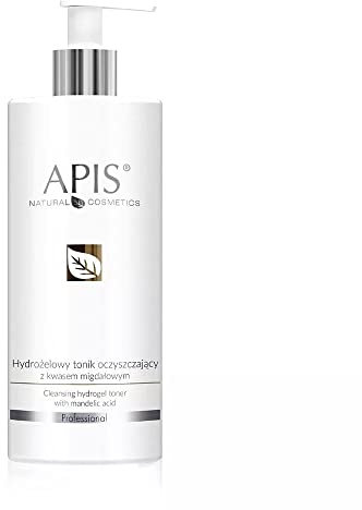 APIS Reinigendes Hydro-Gel-Gesichtswasser mit Mandelsäure, Aloe, Hydromanill-Komplex und D-Panthenol | Reinigung und gleichmäßige Hautkolorit | 500 ml