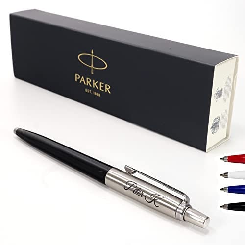 Personalised Engraved Pen made of Parker Jotter + Gift Box | Customized Present for Men Woman | Black