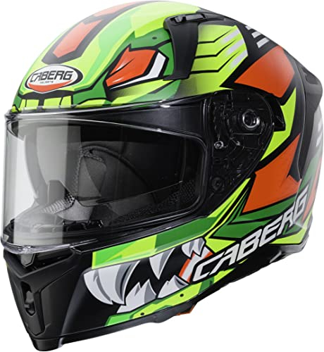 Caberg Motorradhelm Avoon Giga matt schwarz/gelb/neonrot XS