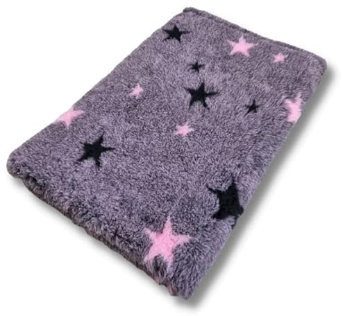 Fettbett Fett Bett - Starry Night Pink - 150 x 100 cm Hundedecke Tierteppich Welpenzucht UK Made waschbar