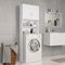 Yumeng Waschmaschinenschrank, Waschmaschinenregal, Toilettenregal, Waschmaschine Trockner Schrank, Waschmaschinen überschrank, Weiß 64×25,5×190 cm Spanplatte
