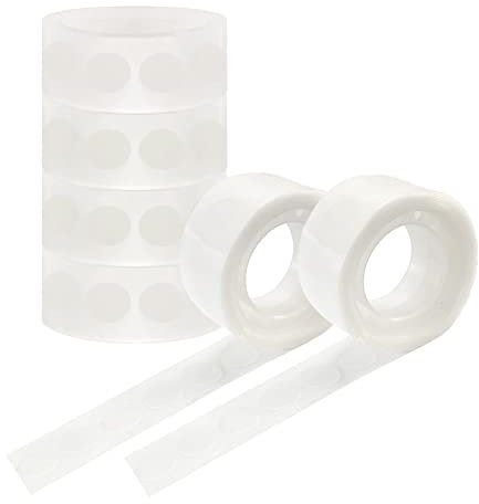 600 PCS Glue Dots Double Sided, Removable Clear Adhesive Dots for Decoration, Balloon Glue Dots Tape
