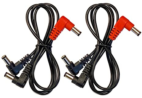 Kurrent Electric (2) Pack 2-Way Split Effects Pedal DC Power Cables for Voodoo Labs Power Supply