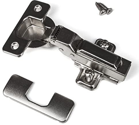 SOTECH 6 Stück SOFT-CLOSE Topfbänder 105° Mittelanschlag T45 mit Montageplatten und Schrauben und schnell Montage KLIP, getestet mit 50000 Zyklen SO-T45