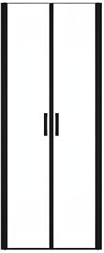 DuschtÃ Â ÂÂ Ã Â ¼r FlÃ Â ÂÂ Ã Â ¼geltÃ Â ÂÂ Ã Â ¼r - 70 x 195 cm - Sicherheitsglas - Schwarz matt - SARATOSA