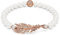 Swarovski Nice Armband, Rosé Vergoldetes Perlenarmband mit Feder-Motiv und Strahlenden Swarovski Kristallen