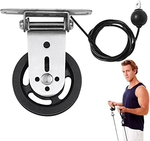 Pulleys for Cable | Silent Bearing Wall Mounted LAT Pull Down Bar - Weight Lifting Silent Workout Equipment, 220lbs Load, Weight Lifting Blocks, Exercise Triceps, Fitness Pulley Systems Ruftup