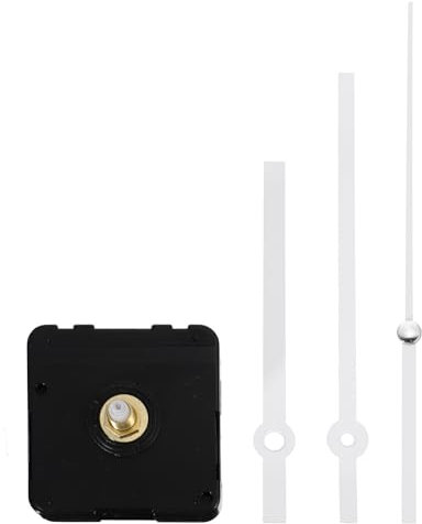 DOITOOL 1stk Stille Uhr Selber Machen Ersatzteile Für Uhren Batteriebetriebene Uhr Wanduhrbewegungen Stumm Schalten Uhrmotor Und Zeiger Uhrzeiger-kit Einfach Weiß Plastik 3D Lange Achse