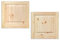 Kassettentür Schranktür Holz RUSTIKAL | 39,5 x 39,4 cm 2-er Pack Set | unbehandelte Holztür aus Kiefernholz im Kolonialstil und Markflecken als Raumteiler Schiebetür für Regale, Schränke, Möbel