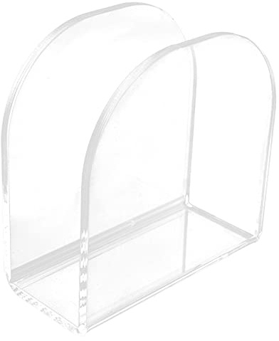 Weiß Serviettenhalter Stehender Papierhalter Serviette Acryl Tissue Halter Serviettenhalter Organizer für Haus Küche Restaurant(12x12x5cm/4,7x4,7x2 Zoll)