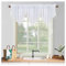 SHTGOI Scheibengardine Dreieck Fenster Vorhang Kleinfenster Vorhang Voile Bistrogardinen mit Perlen Quasten Deko Raffvorhang Kurzes Vorhang-Panel für Küche Schlafzimmer Wohnzimmer 130 * 60cm Weiß