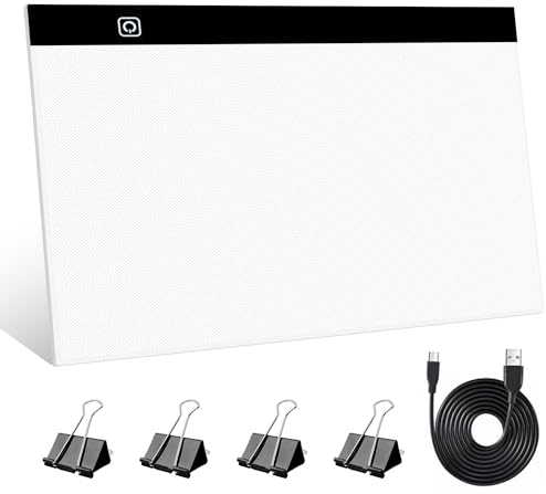 SevenFish Diamond Painting Zubehör A3S Light Pad, Upgraded Light Board Hohe Helligkeit Keine Schwarzen Punkte Diamond Art Light Box für Diamant-Malwerkzeuge,