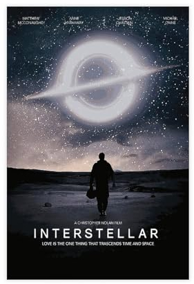 VesFy Interstellar Filmposter, Leinwandposter, Wandkunst, Dekordruck, Bild Gemälde für Wohnzimmer, Schlafzimmer, Dekoration, ungerahmt, 30 x 45 cm
