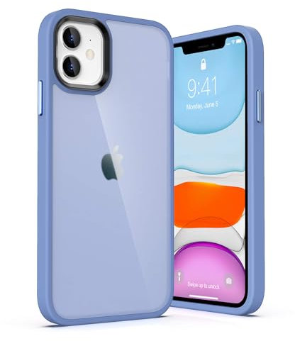 ULAK for iPhone 11 Case Clear, [Anti-Yellow] Heavy Duty Protection Transparent Shockproof Rugged Cover Soft TPU Hard Bumper Safe Grip Protective Light Cover for iPhone 11 6.1 - Frosted Blue