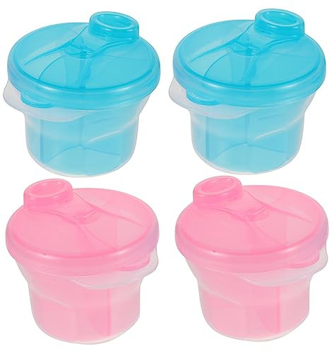Abaodam 4 Pièces Casse-croûte Récipient Alimentaire Distributeur De Distributeur De Lait pour Bébé Grignotines pour Bébé Enfant PP Coffret Complément Alimentaire Formule