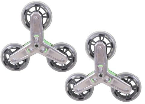 Milageto 2x Ersatz Dreieck Treppensteigen Räder Swivel Caster Räder Dreieckige Einkaufswagen Hand Truck