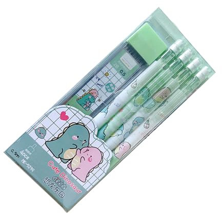 KAKASEA Lot de 4 recharges pour porte-mines 0,5 mm avec petite gomme