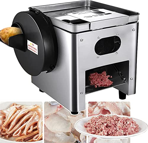 JMbpkduHs Meat Slicer,3.5mm Electric Deli Food Slicer Cutter Machine for Home Use 850w,For Cheese, Veg, Ham