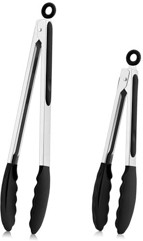 HaWare Set di 2 pinze per barbecue (2, nero)