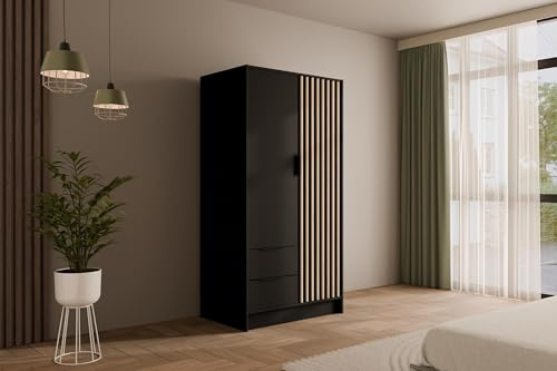 ALTDECOR Kleiderschrank mit Flügeltüren Nelia - 102x200x51 | Garderobenschrank mit viel Stauraum, Vielseitiger Drehtürenschrank, Schrank