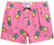 MaaMgic Short de Bains Garçon Maillot de Bain Enfant Élastique avec Slip 4 Way Stretch Séchage Rapide,Ananas Géométrique Rose,14-16 Ans