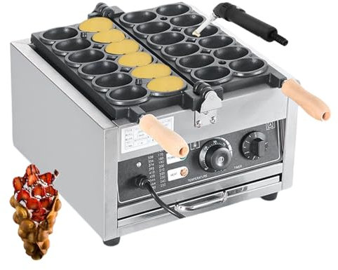 forplubossmmp Commercial Waffle Makers & Irons + Branding Machine, Electric Baking Waffle Iron 180° Rotating, Waffle Ball Stick Maker, with 0-5Mins Timing and 50-300℃ Temperature Control