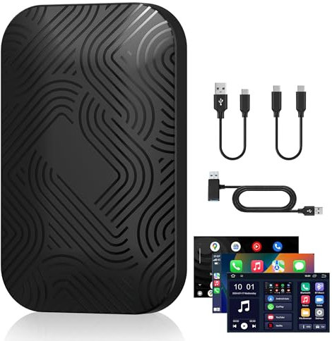 Pashlysh Play2Video Pro AI Box, Drahtloser CarPlay & Android Auto Adapter