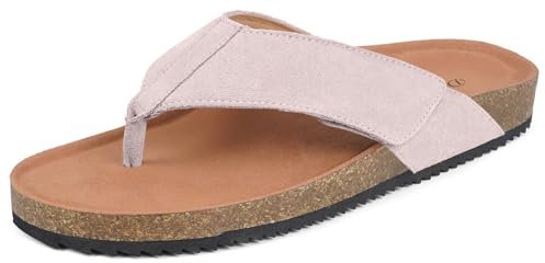 Infradito e ciabatte da spiaggia Donna,Sandali in Vera Pelle con Sughero Naturale,rosa,EU37