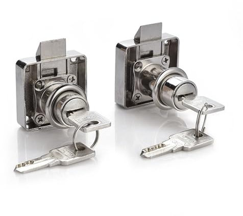 Serrure de tiroir de bureau en laiton 338-22 Serrures d'armoire Serrures d'armoire Serrures à came de meubles 1 pièces