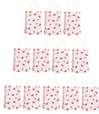 SEWOART 15stücke Druckpapiertüte Aus Geschenktütenpapier Aufbewahrungstasche Süßigkeitentüte Geschenktüte Mit Wassermelonen-druckmuster