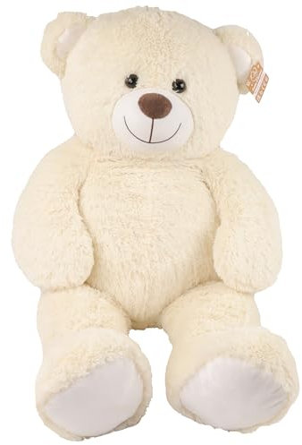 Dodo d'AMOUR - XXL Plüschbär - Tiere - 192912 - Weiß - Spielzeug für Kinder - Geschenk - Riesen - Weich - Beruhigend - Kuscheltier - Dekoration - 100 cm x 50 cm - Ab 12 Monaten
