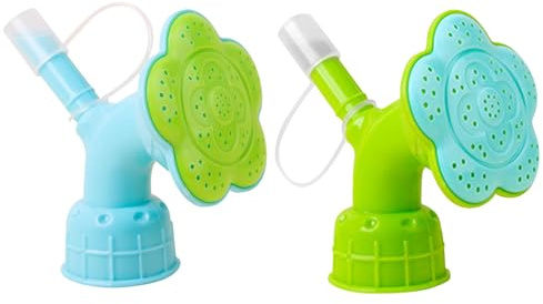 Wezalget 2 Stück Gießaufsätze für Flaschen, Doppelkopf Düsenaufsatz-Zubehör, kleine Gießkanne Pflanzenbewässerer geeignet für Trinkflaschen, Saatgut, Setzlinge, Gartenbewässerung