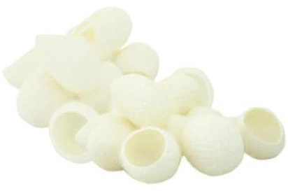 Vaguelly 200stücke Naturseidenkugeln Für Hautpflege-peeling Reinigungsseide Für Gesicht Aufhellendes Peeling Mitesserentfernung Biologisch Abbaubar