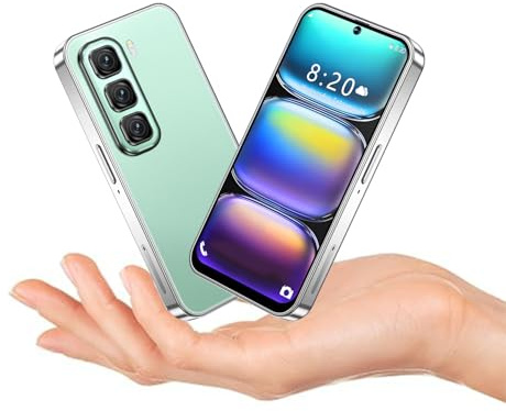 PrzTIk mini Smartphone for Kids, 4.0 Inch HD Screen, 16GB ROM (Expansion up to128GB), 2600mAh Large Battery, Face Recognition Android 10.0 Mobile Phone (Hot50mini-Green)