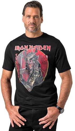 JP 1880 Herren große Größen Übergrößen Menswear L-8XL T-Shirt, Bandshirt, Iron Maiden, Halbarm schwarz 7XL 845106100-7XL