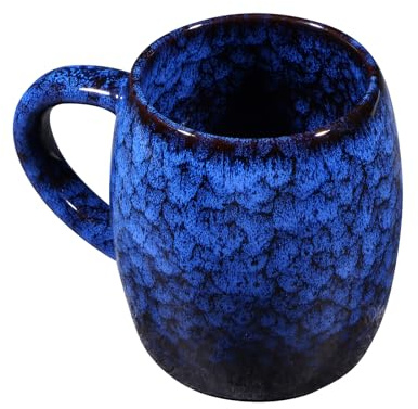 FUFADADE 600ml Large Ceramic Coffee Mug,20oz Porcelain Big Tea Cup (Blue) | Curved Handle,for Office Home Hot Chocolate,Gift for Birthday Christmas Anniversary Housewarming,Microwave & Dishwasher Safe