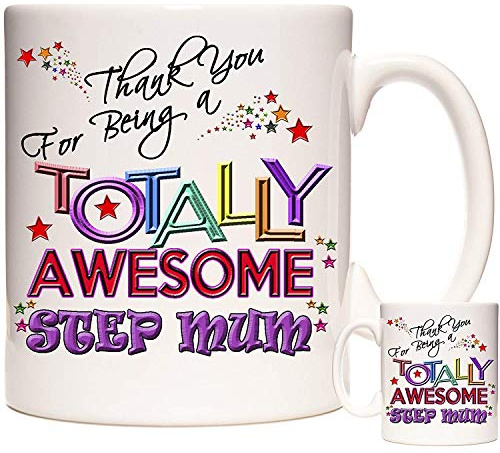 KAZMUGZ Step Mum Coffee Mug. Thank You for Being A Totally Awesome Step Mum. Gift for Step Mum. Step Mum Gift, Step Mum 11oz Ceramic Mug