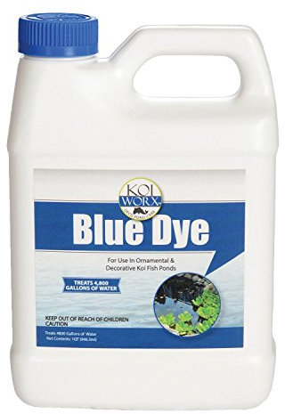 Sanco Industries Koiworx Blauer Farbstoff - zier-und dekorativer teich-dye, wasserspiele und fontänen, sicher für koi - 1 Quart
