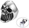JewelryWe Schmuck Herren-Ring, Edelstahl Totenkopf Schädel Gothic Biker Flaschenöffner Ring, Silber, Größe 67
