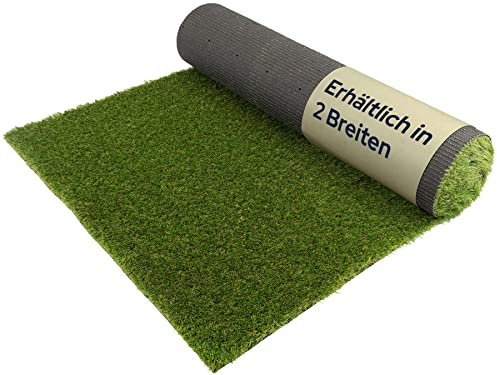 Primaflor Kunstrasen JAZZ - 4,00m x 0,50m, 40 mm Hoch, Viele Größen, UV-Beständiger, Wasserdurchlässiger, Rasenteppich, Outdoor Bodenbelag, Kunstgras für Garten, Terrasse und Balkon