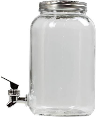 V-VAPE Clear Glass Drinks Dispenser with TAP 3L Juice Water Milk Cocktail JUG