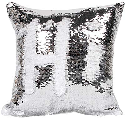 WSLCN Kissenbezüge Glitzer Pailletten Zierkissenbezüge Schlafzimmer Sofakissen 40x40cm 10