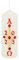 Osterkerzen 12 x 4 cm, mit aktueller Jahreszahl 2025