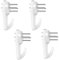 Ganci per quadri per parete rigida Kit per appendere quadri Gancio per parete rigida Bianco 4PC-B