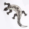 Benelando LED Solar Wandlicht Gecko aus Metall mit 10 warm-weißen LEDs