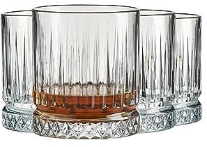 Elysia Whiskey Glas - 355cc, 4er Set, Qualitäts Whiskey Glas, Ideal für Whiskey, Scotch, Bourbon, Whiskey Glas für Papa, Geschenke für Ihn, Kristallklar, Tumbler-Gläser, Whiskey Glaswaren-Set