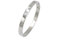 Luxus vergoldeter Edelstahl einfacher Stil Liebe Armreif Armband för Frauen(Silber in der Größe19)