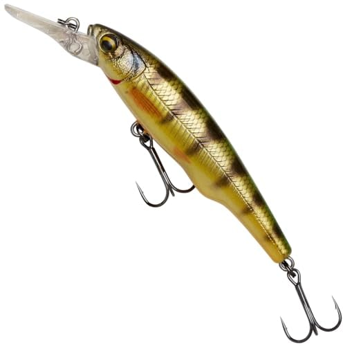 Savage Gear Gravity Twitch MR - Darten und Kicken Action Köder für Süßwasser Raubfische, Magnetischer Weitwurf, Horizontale Balance für Barsch, Hecht, Forelle, Barsch & mehr Perch 9,5 cm