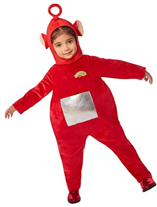 Smiffys Teletubbies Po-Kostüm, Einteiler mit Charakterkapuze